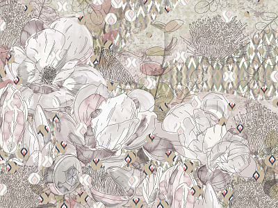 Фотообои Pattern Flower 4, ЦВЕТОЧНЫЙ ПАТТЕРН / PATTERN FLOWER, Wall street